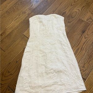 Princess Polly Ivory Strapless Dress